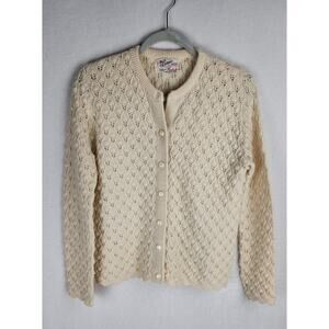 Vintage Bernice Wintuck Women's M cottagecore Sweater sweet Scalloped edges
